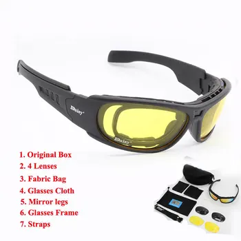 Daisy C6 Polarized Glasses CS Army Tactical Motorcycle Hunting Shooting Airsoft Bullet-proof Military Goggles with 4 Lens Kit
Daisy C6 Polarized Glasses CS Army Tactical Motorcycle Hunting Shooting Airsoft Bullet-proof Military Goggles with 4 Lens Kit