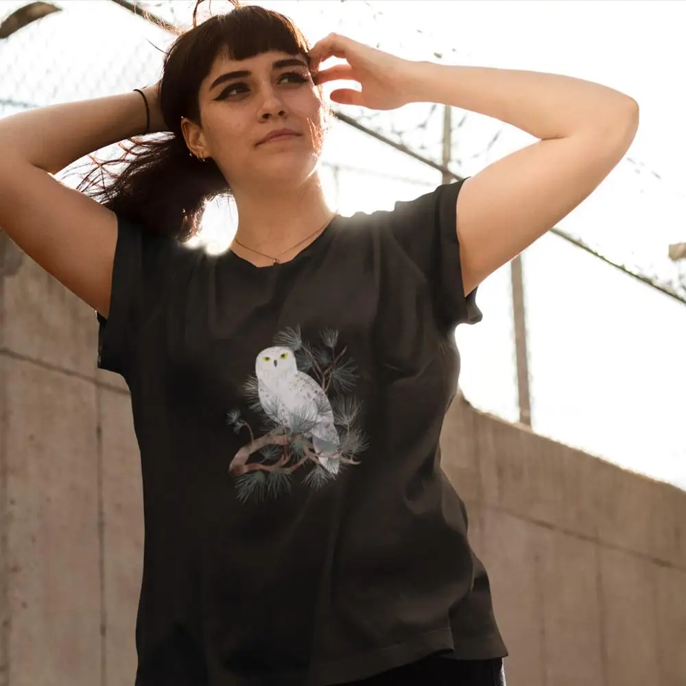 Owl T-Shirt Snowy T Shirt XL Graphic Women tshirt Street Wear Funny O Neck Short-Sleeve Gray Cotton Ladies Tee Shirt
Owl T-Shirt Snowy T Shirt XL Graphic Women tshirt Street Wear Funny O Neck Short-Sleeve Gray Cotton Ladies Tee Shirt