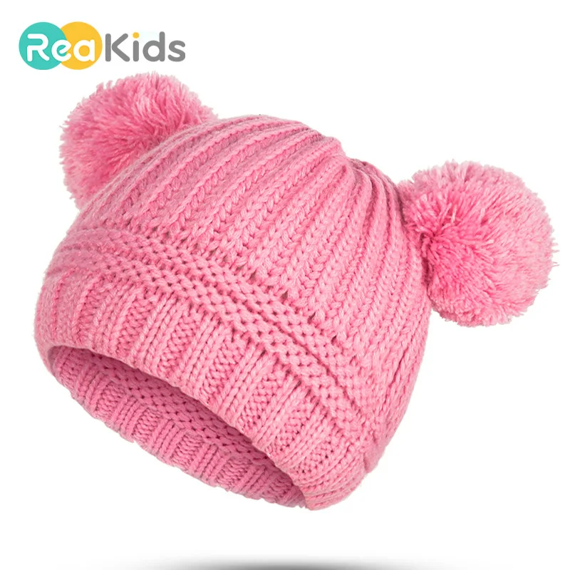 REAKIDS Children Baby Kids Double Ball Hair Ball Baby Infant Knit Warm Hat Fashion Boy Girl Winter Pompom Hat Bean Hat Cute Cap
REAKIDS Children Baby Kids Double Ball Hair Ball Baby Infant Knit Warm Hat Fashion Boy Girl Winter Pompom Hat Bean Hat Cute Cap