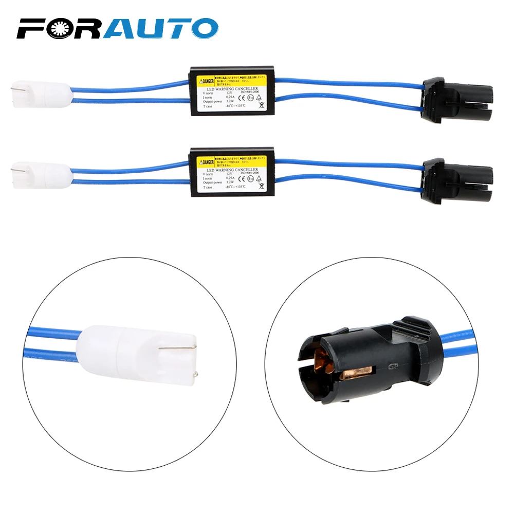 FORAUTO 2Pcs Warning Canceller Decoder Car LED Decoder Car Lights NO Error Canbus Cable T10 12V OCB Load Resistor
FORAUTO 2Pcs Warning Canceller Decoder Car LED Decoder Car Lights NO Error Canbus Cable T10 12V OCB Load Resistor
