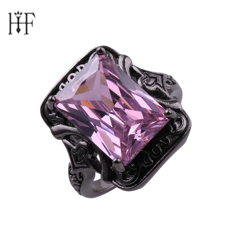 Cool Men Women Rings Luxurious Black Gun Plated Pink Gem Cubic Zirconia Glass Rock HipHop Wide Bands Delicate Finger Jewelry New
Cool Men Women Rings Luxurious Black Gun Plated Pink Gem Cubic Zirconia Glass Rock HipHop Wide Bands Delicate Finger Jewelry New