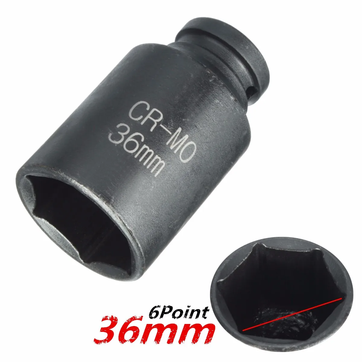 Black Auto Repair Tool Hex 6 Point 1/2 Inch Drive Deep Spindle Axle Nut Socket Chrome Steel 36mm
Black Auto Repair Tool Hex 6 Point 1/2 Inch Drive Deep Spindle Axle Nut Socket Chrome Steel 36mm