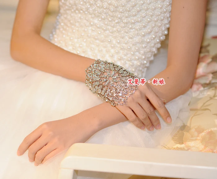 Женский браслет со стразами из сплава с двойной цепочкой|arm chain|bridal braceletbracelet wholesale