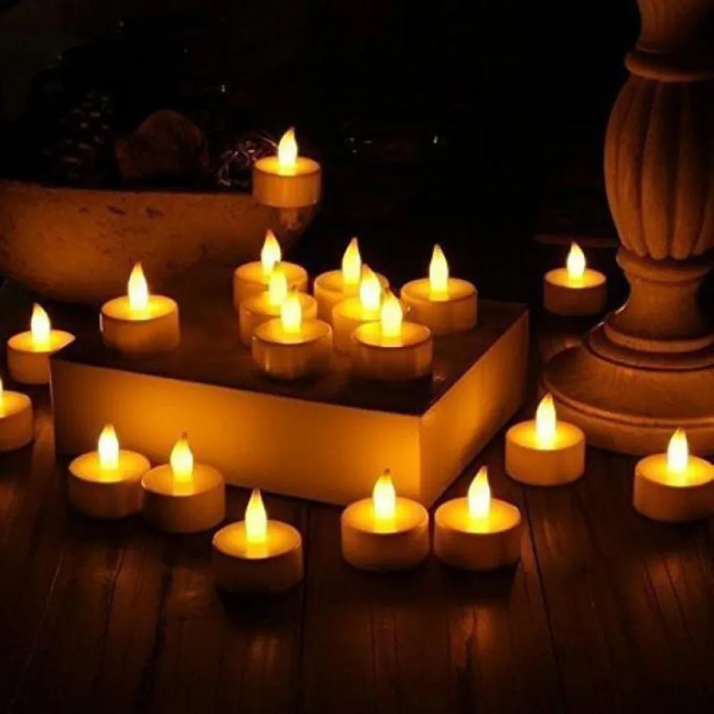6pcs Electronic Candle LED Tea Light Battery Powered Lamp Simulation Flame Flashing Home Wedding Birthday Party Candles
6pcs Electronic Candle LED Tea Light Battery Powered Lamp Simulation Flame Flashing Home Wedding Birthday Party Candles