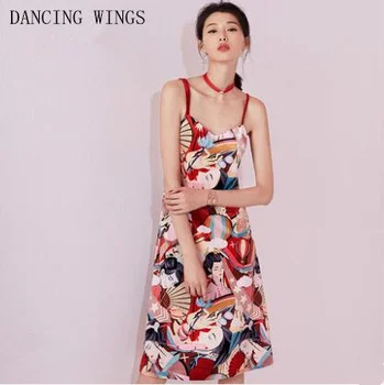 Summer Sleeveless Spaghetti Strap Evening Party Mid Velvet Dress Beauty Printing Backless Women Dress
Summer Sleeveless Spaghetti Strap Evening Party Mid Velvet Dress Beauty Printing Backless Women Dress
