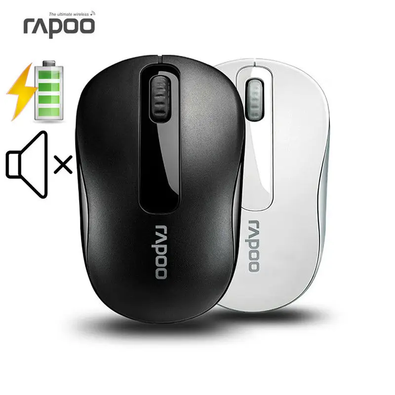 

RAPOO M217 2.4GHz Wireless Rechargeable Mouse Smart Sleep Silent Mute Optical USB Ergonomic Gaming Mouse For PC Laptop Computer