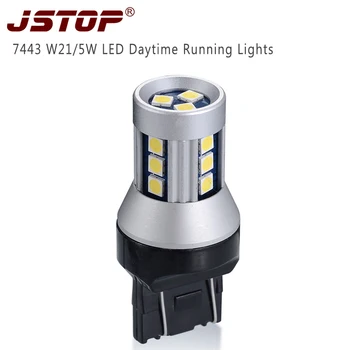 JSTOP high quality led car Daytime Running Light 7443 Canbus lamp 12V T20 daytime lights W21/5W auto External bulbs daylighting