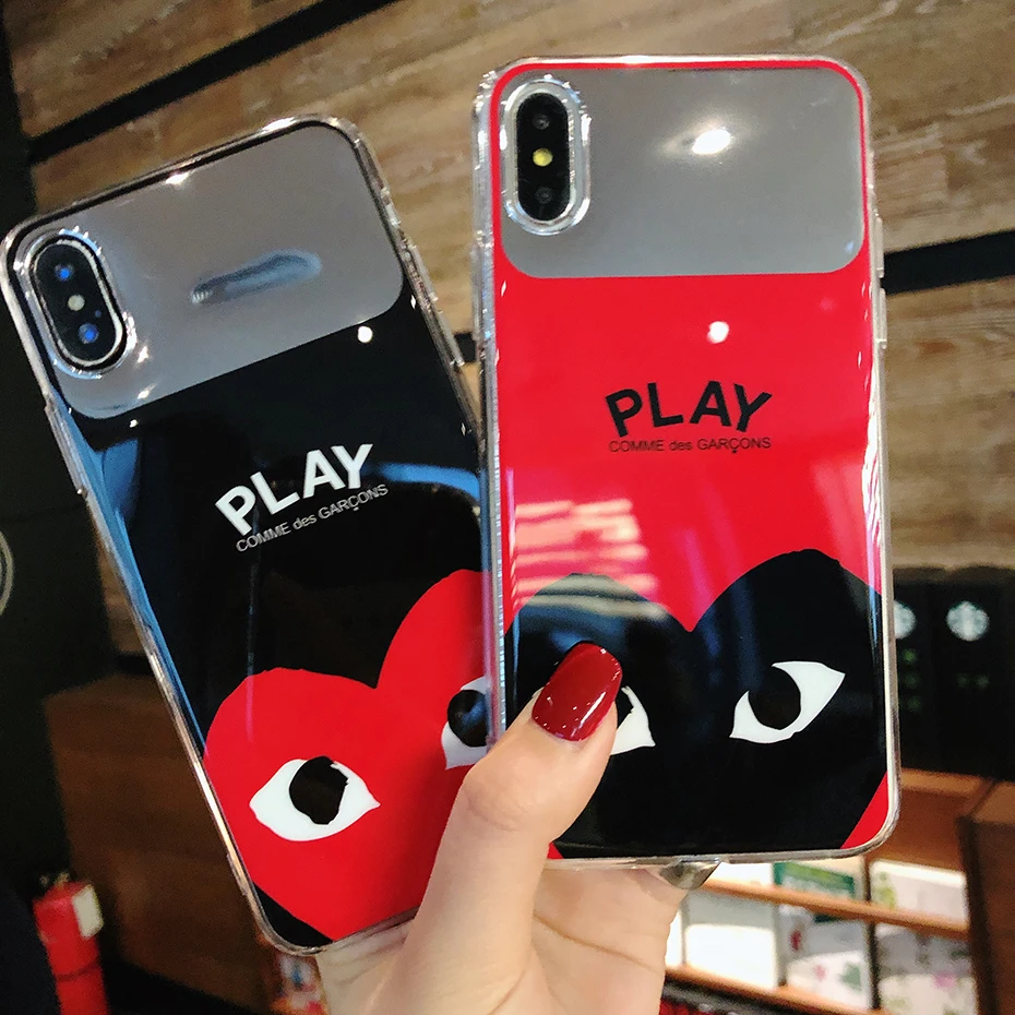Beily Japan CDG Play Comme des Garcons Case for iPhone X 8 7 6 6S Plus XR XS Max Luxury Cosmetic Mirror Soft IMD Phone Case Capa
Beily Japan CDG Play Comme des Garcons Case for iPhone X 8 7 6 6S Plus XR XS Max Luxury Cosmetic Mirror Soft IMD Phone Case Capa