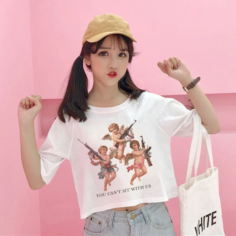 You Cant Sit with Us Angel print cute new fashion tops loose short-sleeved women short-sleeved large size S-2XL O-neck T-shirt
You Cant Sit with Us Angel print cute new fashion tops loose short-sleeved women short-sleeved large size S-2XL O-neck T-shirt