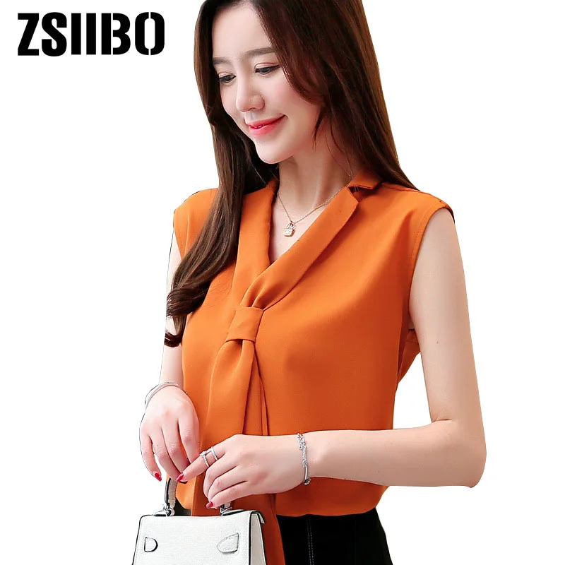 fashion women blouses 2019 summer sleeveless chiffon women blouse shirt bow V-neck office blouse womens tops blouses Plus Size
fashion women blouses 2019 summer sleeveless chiffon women blouse shirt bow V-neck office blouse womens tops blouses Plus Size