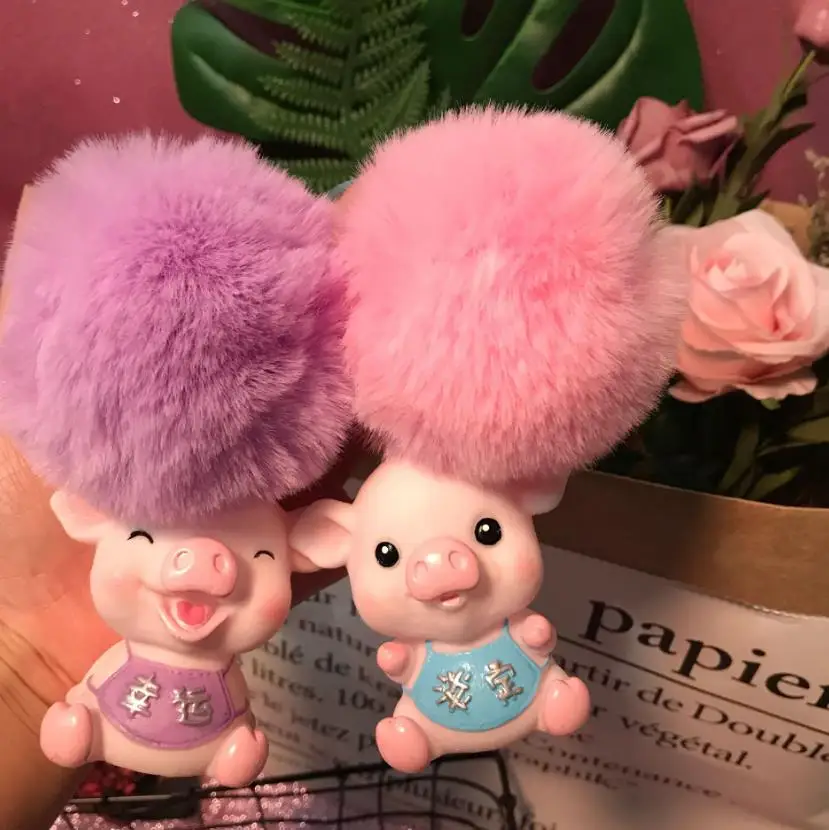 1 Pc Creative Animal pig Fur Ball Keychain Plush KeyChain Bag Pendant Keyring for Girls Plush Toys gift
1 Pc Creative Animal pig Fur Ball Keychain Plush KeyChain Bag Pendant Keyring for Girls Plush Toys gift