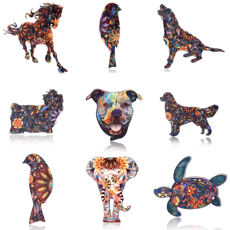 Thermal Transfer Acrylic Animal Brooch Elephant Turtle Dog Horse Brooches Women Pins Badge Fashion Dress Coat Accessory Jewelry
Thermal Transfer Acrylic Animal Brooch Elephant Turtle Dog Horse Brooches Women Pins Badge Fashion Dress Coat Accessory Jewelry