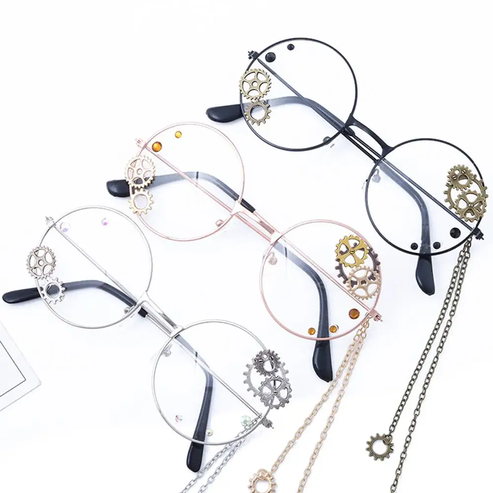 Party Punk Style Unisex Round Circle Hollow Gear Chain Spectacles Eyeglasses Frame
Party Punk Style Unisex Round Circle Hollow Gear Chain Spectacles Eyeglasses Frame