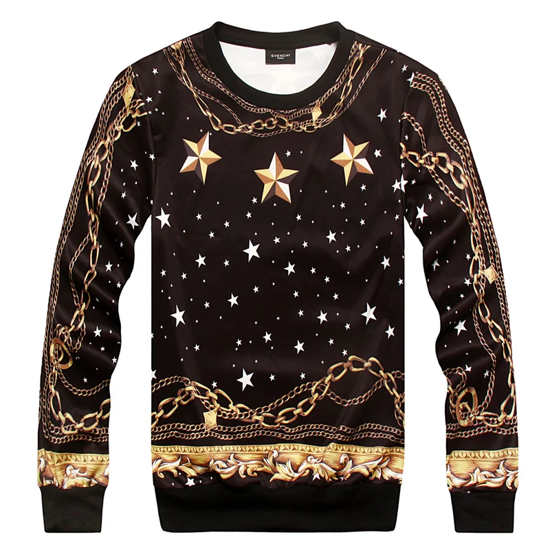 2015 Autumn winter Hoodies New Versa Hip hop men women's stars gold chain 3d print pullovers Galaxy Sweatshirts moletom
2015 Autumn winter Hoodies New Versa Hip hop men women's stars gold chain 3d print pullovers Galaxy Sweatshirts moletom