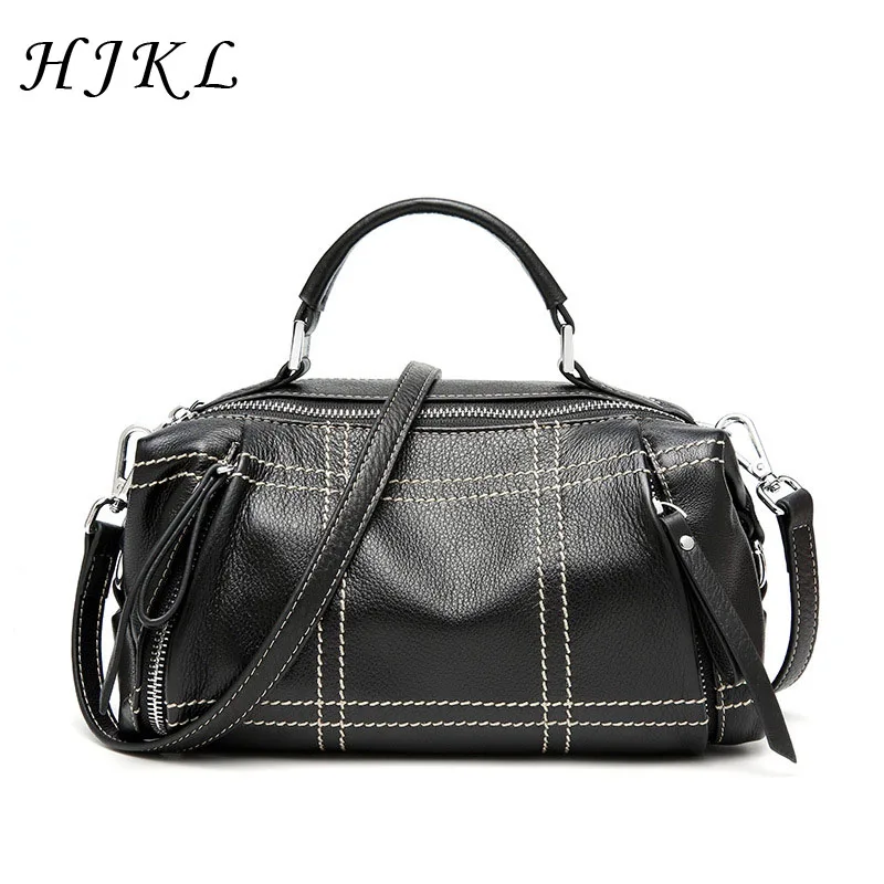 HJKL Women's Casual Totes Genuine Cow Leather Women Shoulder Bags High Capacity Messenger Bag Panelled Thread Boston Handbags
HJKL Women's Casual Totes Genuine Cow Leather Women Shoulder Bags High Capacity Messenger Bag Panelled Thread Boston Handbags
