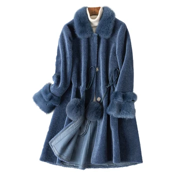 New Real Fur Coat Autumn Winter Jacket Women Clothes European Mink Fur Collar Long Wool Coat Vintage Sheep Shearling Fur Z1099
New Real Fur Coat Autumn Winter Jacket Women Clothes European Mink Fur Collar Long Wool Coat Vintage Sheep Shearling Fur Z1099