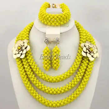 Yellow Nigerian Wedding African Jewelry Set Fashionable African Costume Jewelry Set Bridal Crystal Beads Jewelry Set AMJ336
Yellow Nigerian Wedding African Jewelry Set Fashionable African Costume Jewelry Set Bridal Crystal Beads Jewelry Set AMJ336