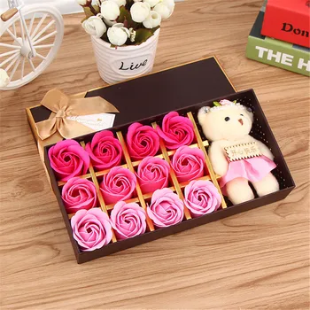 Romantic Valentine's Day Colorful Rose Soap Flower with Bears Gift Box Birthday Christmas Surprise Gifts Wedding Supplies
Romantic Valentine's Day Colorful Rose Soap Flower with Bears Gift Box Birthday Christmas Surprise Gifts Wedding Supplies
