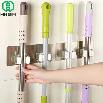 WHISM Wall Mount Mop Holder Plastic Adhesive Wall Shelf Cleaning Brush Rack Broom Shelf Kitchen Storage Rack Bathroom Organizer
WHISM Wall Mount Mop Holder Plastic Adhesive Wall Shelf Cleaning Brush Rack Broom Shelf Kitchen Storage Rack Bathroom Organizer