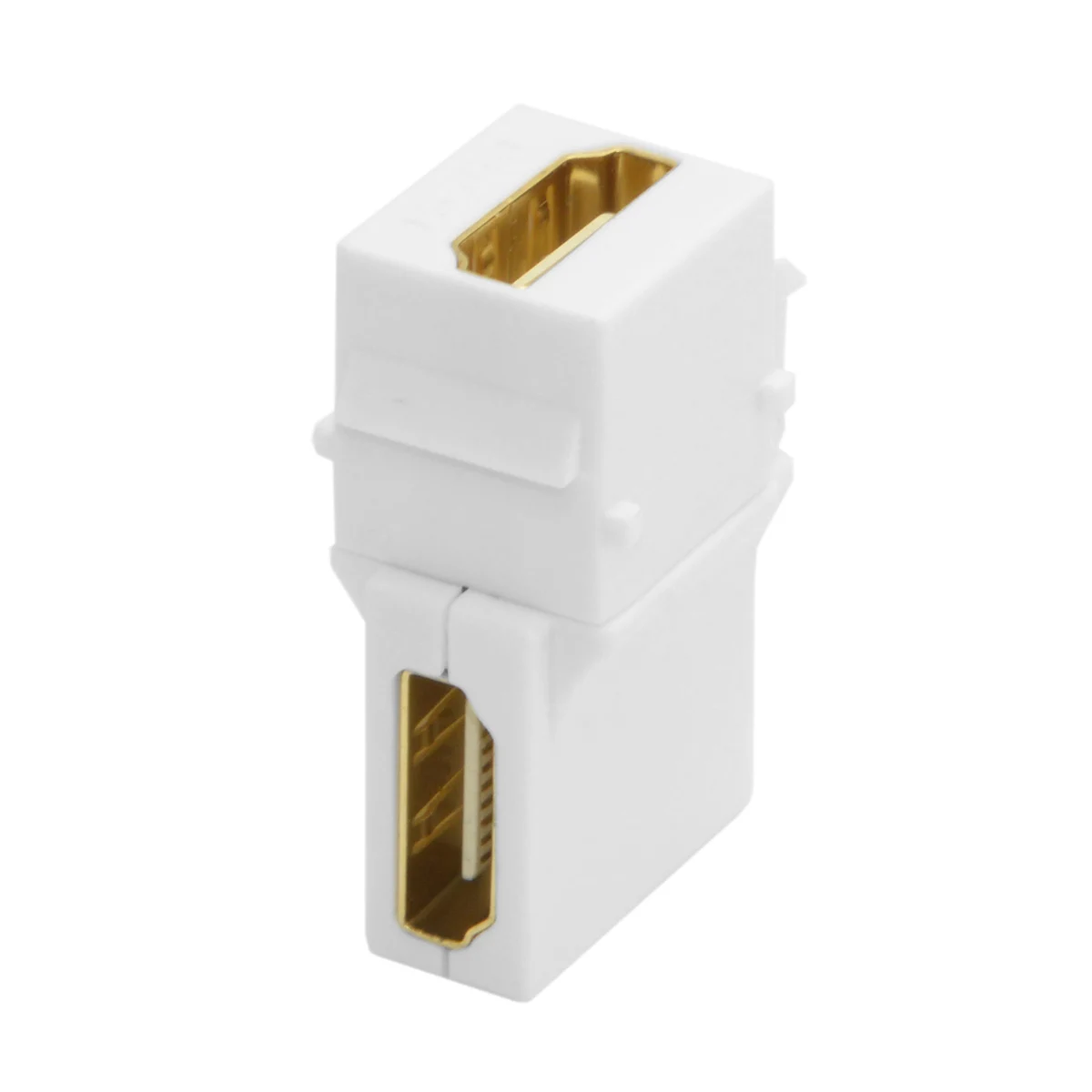 Right Angled 90 Degree HDMI 1.4 Snap-in Female to Female Keystone Jack Coupler Adapter for Wall Plate White Color
Right Angled 90 Degree HDMI 1.4 Snap-in Female to Female Keystone Jack Coupler Adapter for Wall Plate White Color