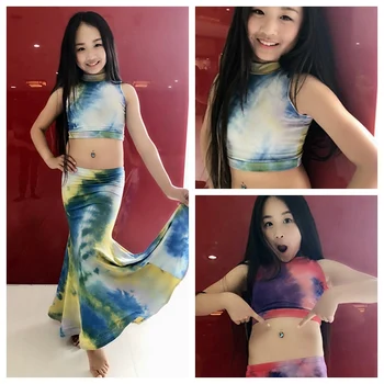 New children's belly dance costumes Oriental dance performances practice full-skirted suit
New children's belly dance costumes Oriental dance performances practice full-skirted suit