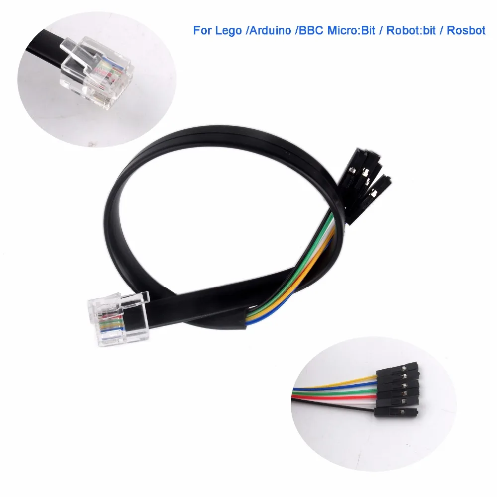 Dupond Wire Jumper Cable Female to 6P Connector Crystal Head for For BBC micro:bit microbit LEGO EV3 Robotbit Rosbot
Dupond Wire Jumper Cable Female to 6P Connector Crystal Head for For BBC micro:bit microbit LEGO EV3 Robotbit Rosbot