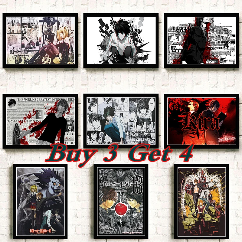 DEATH NOTE cartoon Animation COMICS High definition printing Poster bar cafe decoration child birthday gift paintings No frame
DEATH NOTE cartoon Animation COMICS High definition printing Poster bar cafe decoration child birthday gift paintings No frame