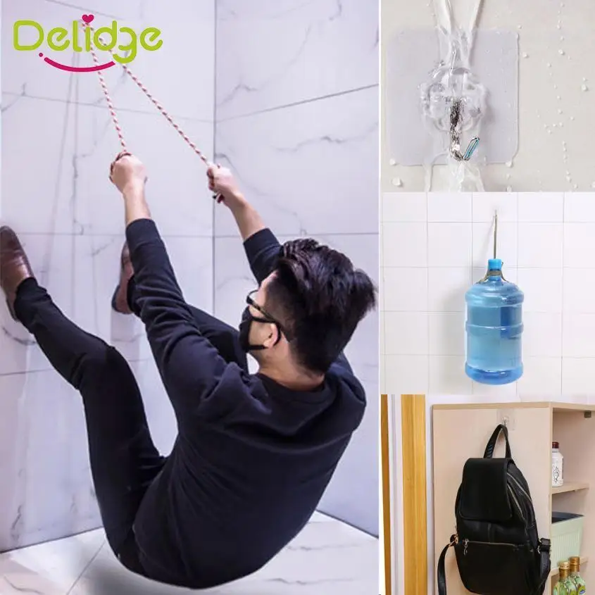 Delidge 4Pcs Bearing 3KG Adhesive Strong Wall Hook Lucky Clover Transparent Hooks Waterproof Kitchen Accessories Set
Delidge 4Pcs Bearing 3KG Adhesive Strong Wall Hook Lucky Clover Transparent Hooks Waterproof Kitchen Accessories Set