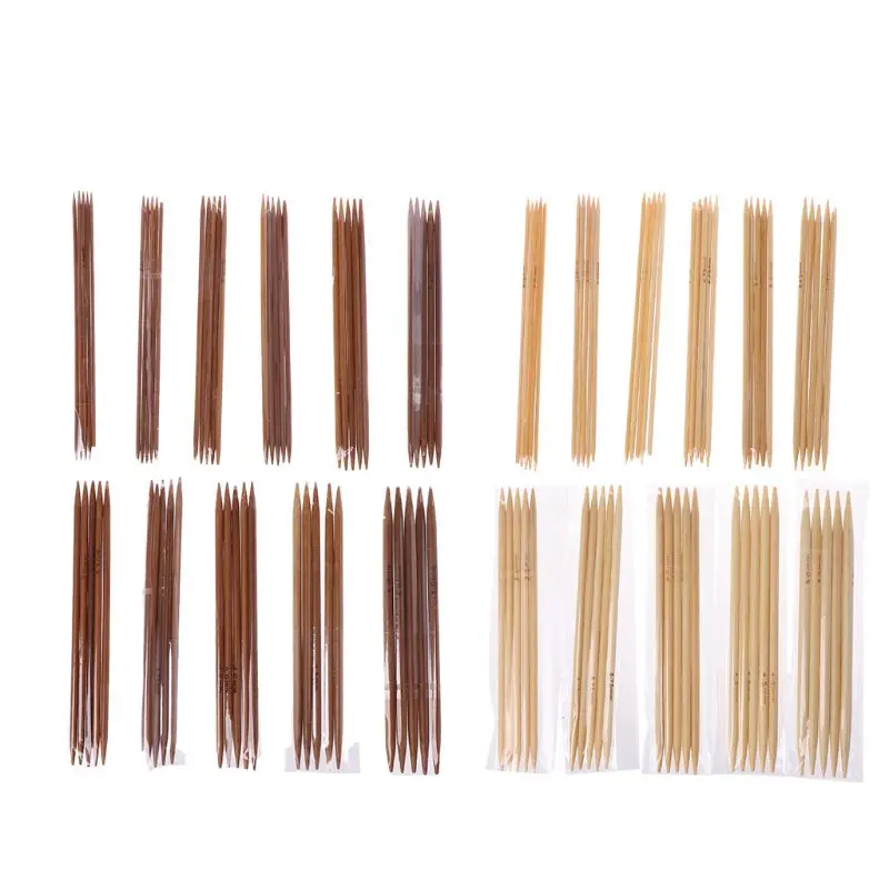 55Pcs In 11Sizes Smooth Carbonized Bamboo Double Pointed Knitting Needles Set Bleached Craft Tools
55Pcs In 11Sizes Smooth Carbonized Bamboo Double Pointed Knitting Needles Set Bleached Craft Tools