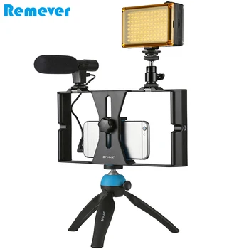 Dual handgrips for Iphone Android Phones Bracket Stabilizer Microphone LED Fill Light Mini Tripod for Photography DV Recording
Dual handgrips for Iphone Android Phones Bracket Stabilizer Microphone LED Fill Light Mini Tripod for Photography DV Recording