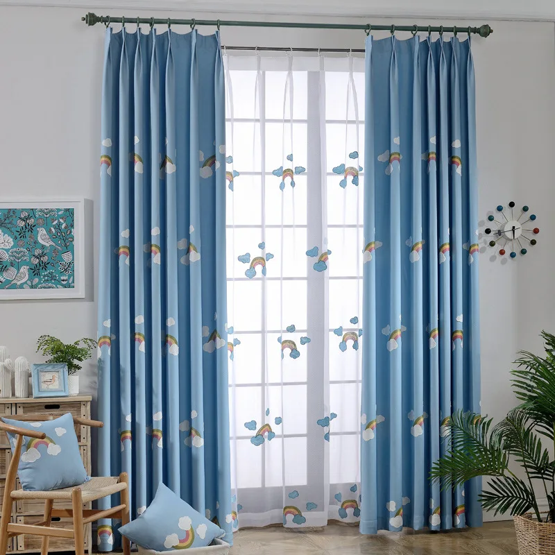 Idyllic Cartoon Small Fresh Rainbow Shading Curtains for Living Dining Room Bedroom.
Idyllic Cartoon Small Fresh Rainbow Shading Curtains for Living Dining Room Bedroom.