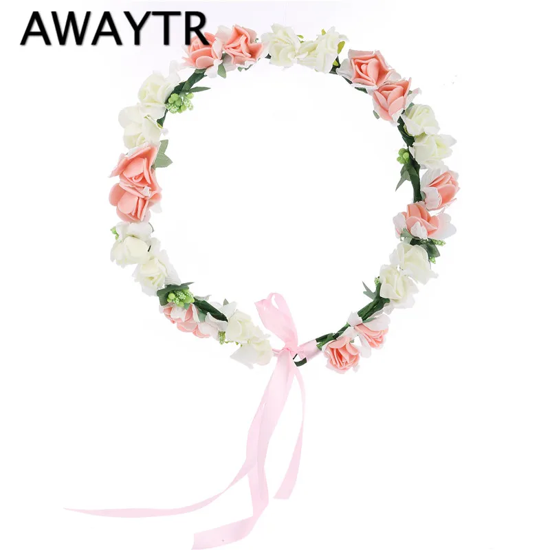 New Flower Crown Wedding Hair Accessories Bride Girls Headwear Hairbands Adjustable Headband Women Flower Wreath for Party
New Flower Crown Wedding Hair Accessories Bride Girls Headwear Hairbands Adjustable Headband Women Flower Wreath for Party