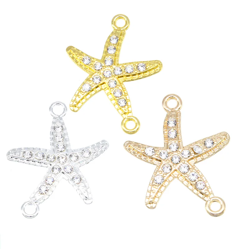 6pcs ladies bracelet earrings DIY production supplies five-pointed star connector charm starfish double hanging jewelry accessor
6pcs ladies bracelet earrings DIY production supplies five-pointed star connector charm starfish double hanging jewelry accessor