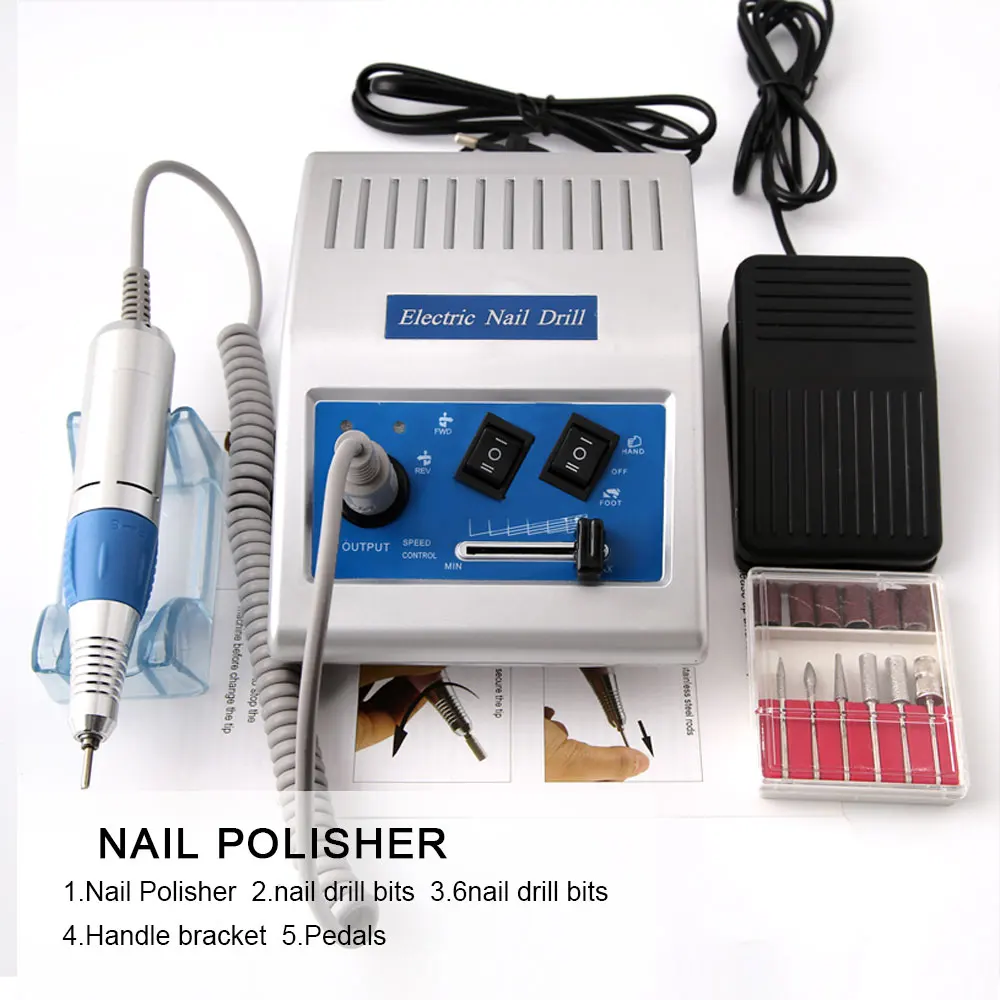 Polished Nail Machine Power Tool 30000 RPM Professional Electric Nail Drill Machine Manicure Pedicure Kit Nail File 
Polished Nail Machine Power Tool 30000 RPM Professional Electric Nail Drill Machine Manicure Pedicure Kit Nail File