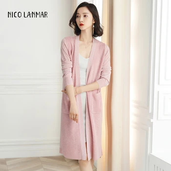 Knitwear Women's Autumn Thin Section Cardigan Sweater Shawl Air Conditioning Shirt Long Outside Coat/gilet femme manche longue
Knitwear Women's Autumn Thin Section Cardigan Sweater Shawl Air Conditioning Shirt Long Outside Coat/gilet femme manche longue