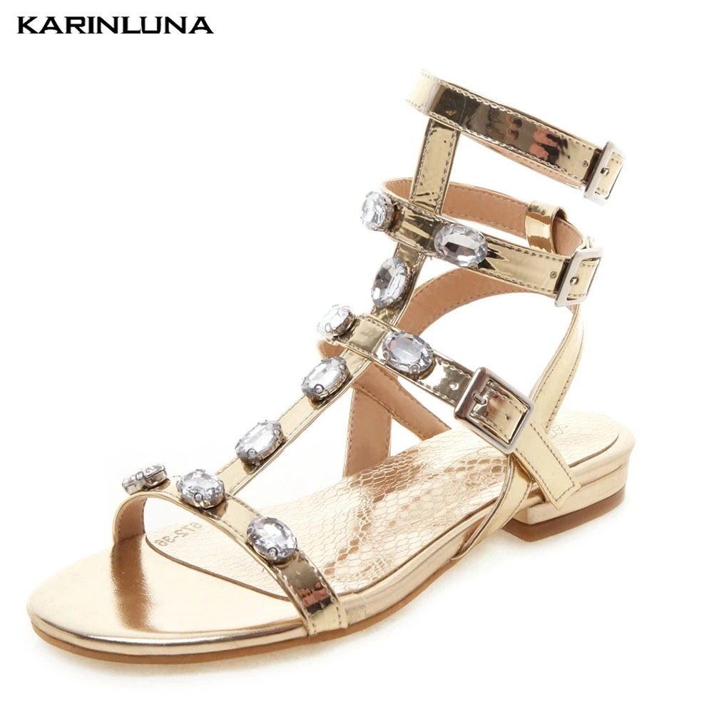 Karinluna Women Shoes Big Size 33-46 Gladiator Crystal Fashion Party Summer Sandals Shoes Women
Karinluna Women Shoes Big Size 33-46 Gladiator Crystal Fashion Party Summer Sandals Shoes Women