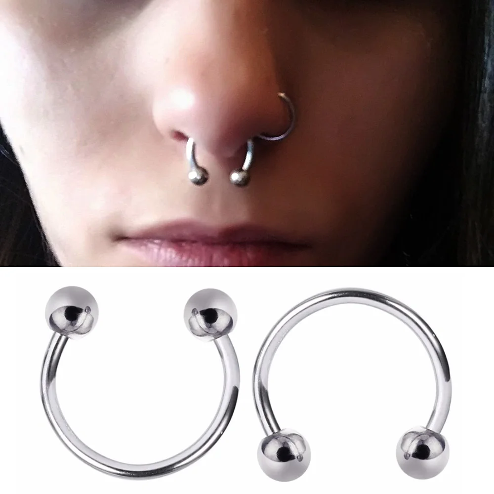 10pcs/Set Ball Head Horseshoe Piercing Womens Mens Nose Septum Ring Lip Nipple Eyebrow Rings Lobe Hoops Cartilage Earrings LB15
10pcs/Set Ball Head Horseshoe Piercing Womens Mens Nose Septum Ring Lip Nipple Eyebrow Rings Lobe Hoops Cartilage Earrings LB15