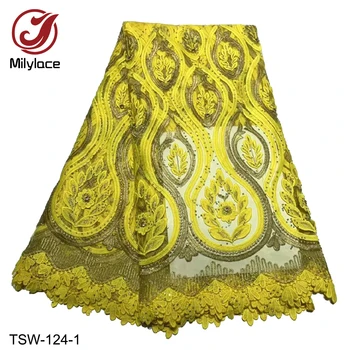 Milylace new African lace fabric 5 yards delicate embroidery tulle lace with stones Nigerian lace for wedding party TSW- 124
Milylace new African lace fabric 5 yards delicate embroidery tulle lace with stones Nigerian lace for wedding party TSW- 124