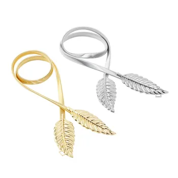 Women Leaf Design Belt Metal Leaves Cummerbund Clasp Front Stretch Waistband Gold Silver elastic Waist Belt Leaves Chain Belt
Women Leaf Design Belt Metal Leaves Cummerbund Clasp Front Stretch Waistband Gold Silver elastic Waist Belt Leaves Chain Belt