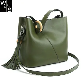 Wallike 2017 Brand Genuine Leather Casual Women Handbag Fashion Design Shoulder Bag Female Tassel Bucket Tote Bag Crossbody Bag
Wallike 2017 Brand Genuine Leather Casual Women Handbag Fashion Design Shoulder Bag Female Tassel Bucket Tote Bag Crossbody Bag