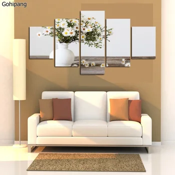 5 pcs hot sale White vase sunflower Oil Painting Modern Canvas Paint Flower Art Wall Hanging Beautiful Scenery Painting
5 pcs hot sale White vase sunflower Oil Painting Modern Canvas Paint Flower Art Wall Hanging Beautiful Scenery Painting