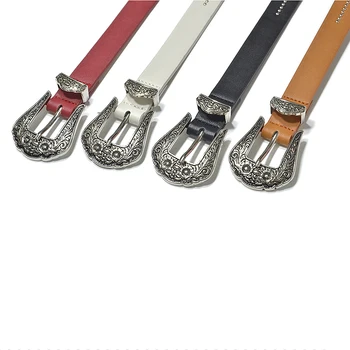Fashion Western Belts for Women Retro Silver Metal Pin Buckle Leather Women Waistband Belt Quality Full Studs Jeans Belt Bg-812
Fashion Western Belts for Women Retro Silver Metal Pin Buckle Leather Women Waistband Belt Quality Full Studs Jeans Belt Bg-812