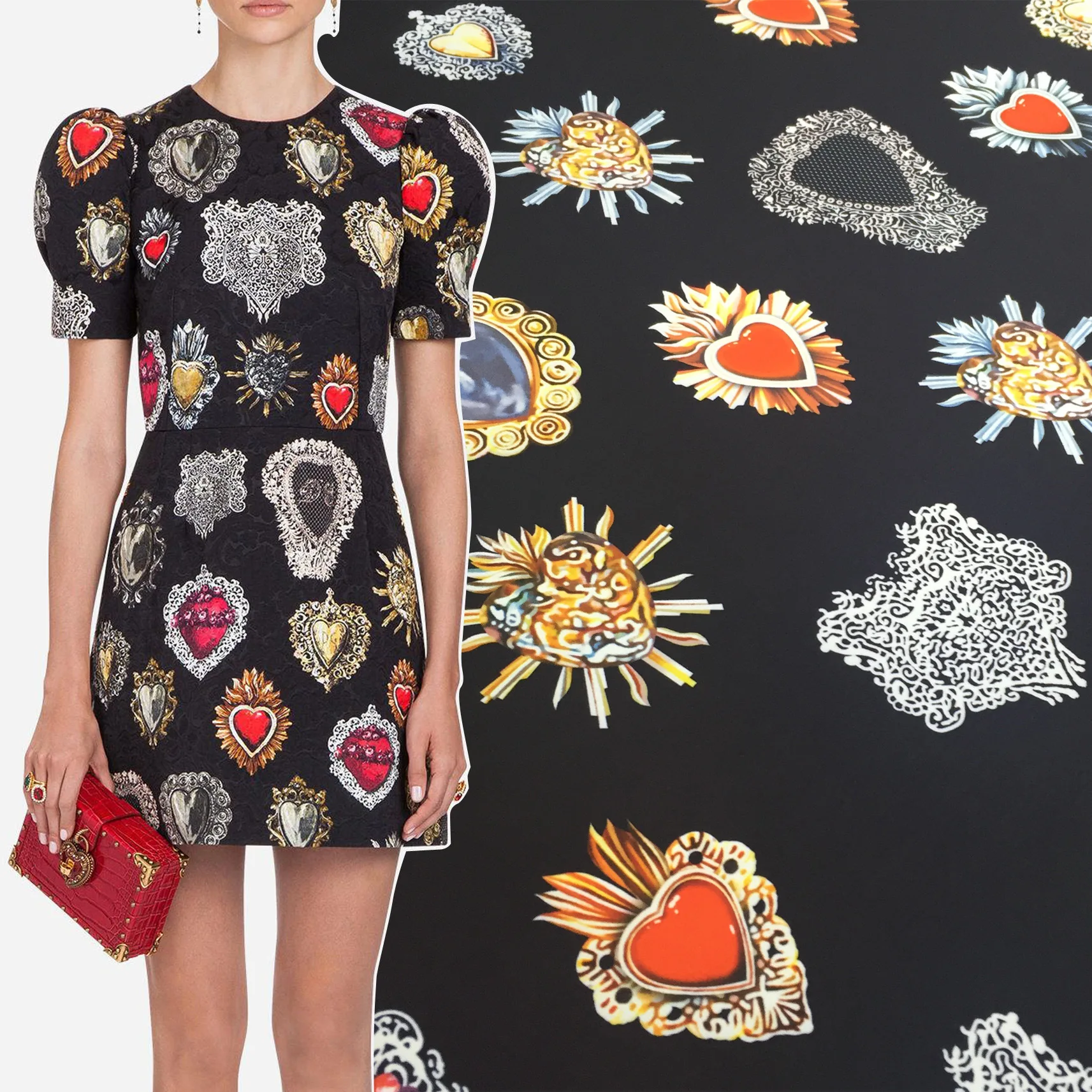 New 148cm wide digital printing fabric spring and summer big card show model hand-painted metal gem flower pattern printed fabri
New 148cm wide digital printing fabric spring and summer big card show model hand-painted metal gem flower pattern printed fabri