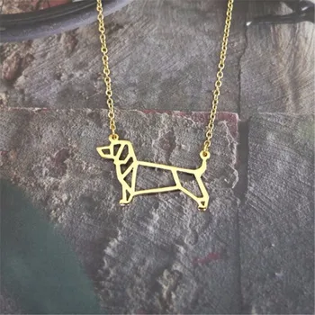 2017 Minimalist Fashion cute Origami Dachshund dog Pendant Choker Necklace for women girls delicate Christmas gift Jewelry
2017 Minimalist Fashion cute Origami Dachshund dog Pendant Choker Necklace for women girls delicate Christmas gift Jewelry