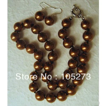 Charming Shell Pearl Jewelry Set 18'' Chocolate Mother Of Pearl Necklace Earrings 12mm Round Shaper Hot Sale New Free Shipping
Charming Shell Pearl Jewelry Set 18'' Chocolate Mother Of Pearl Necklace Earrings 12mm Round Shaper Hot Sale New Free Shipping