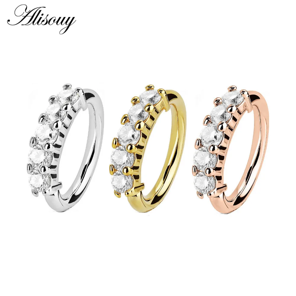 Alisouy Crystal Nose Ring Hoop Gold Color 8mm Nose Piercing Jewelry Tpyes Helix Cartilage Earrings Piercing Nez Tragus Piercing
Alisouy Crystal Nose Ring Hoop Gold Color 8mm Nose Piercing Jewelry Tpyes Helix Cartilage Earrings Piercing Nez Tragus Piercing