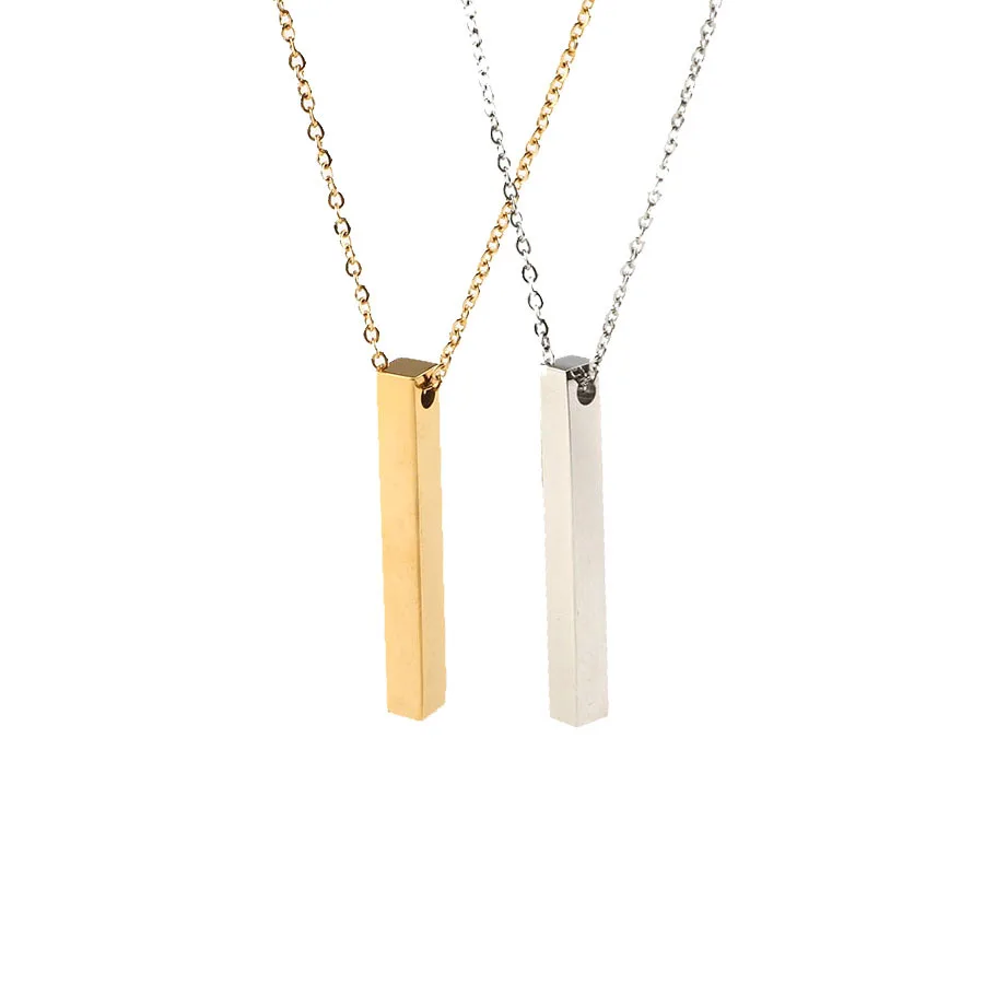 Jaymaxi Mirror Polishing Titanium Steel 3D Cylinder Stereo Strip Necklace Engraving Square Bar Custom Name Necklace 45cm
Jaymaxi Mirror Polishing Titanium Steel 3D Cylinder Stereo Strip Necklace Engraving Square Bar Custom Name Necklace 45cm