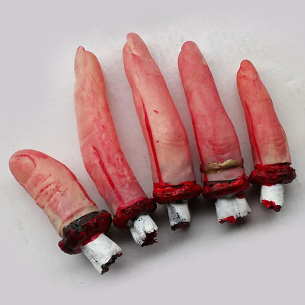 Hot Selling 5Pcs One Hand Terrible Severed Fingers Halloween Prop Bloody Chop Body Parts Party Accessories игрушки для детей
Hot Selling 5Pcs One Hand Terrible Severed Fingers Halloween Prop Bloody Chop Body Parts Party Accessories игрушки для детей