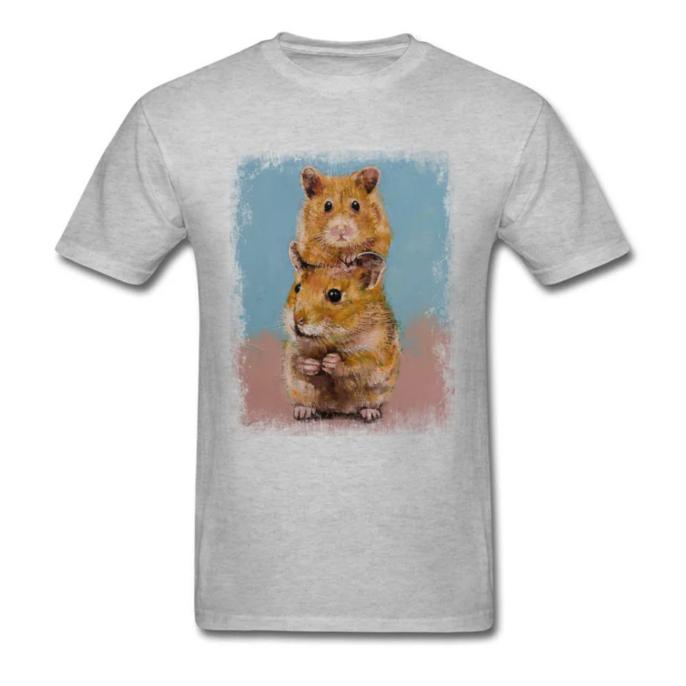 HAMSTERS Men Company cosie Tops Tees Round Collar Summer/Autumn Cotton T Shirt Geek Short Sleeve T Shirts Wholesale HAMSTERS grey