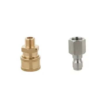 2019 1/4 Male Female Quick Connector Kit High-Pressure Steam Hose Adapter Car Washer Washing Machine Connector
2019 1/4 Male Female Quick Connector Kit High-Pressure Steam Hose Adapter Car Washer Washing Machine Connector
